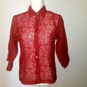 West End Red Blouse